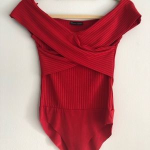 Zara Crossover Off-the-shoulder Bodysuit